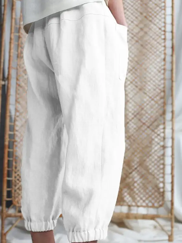 Loose Capri Pocket Pants