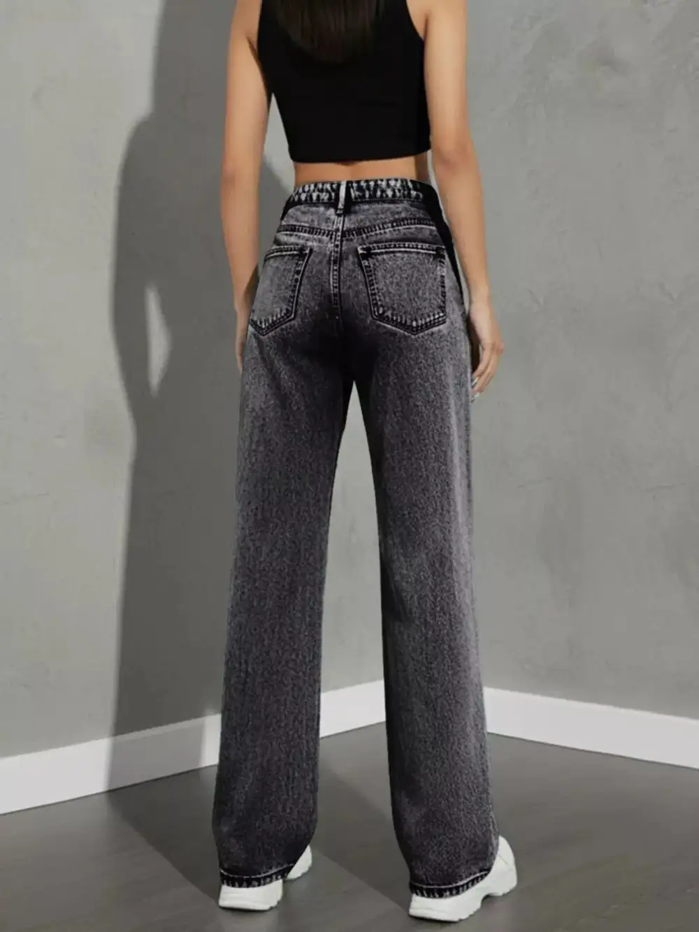 Front-Closure High-Waist High-Rise Denim Jeans