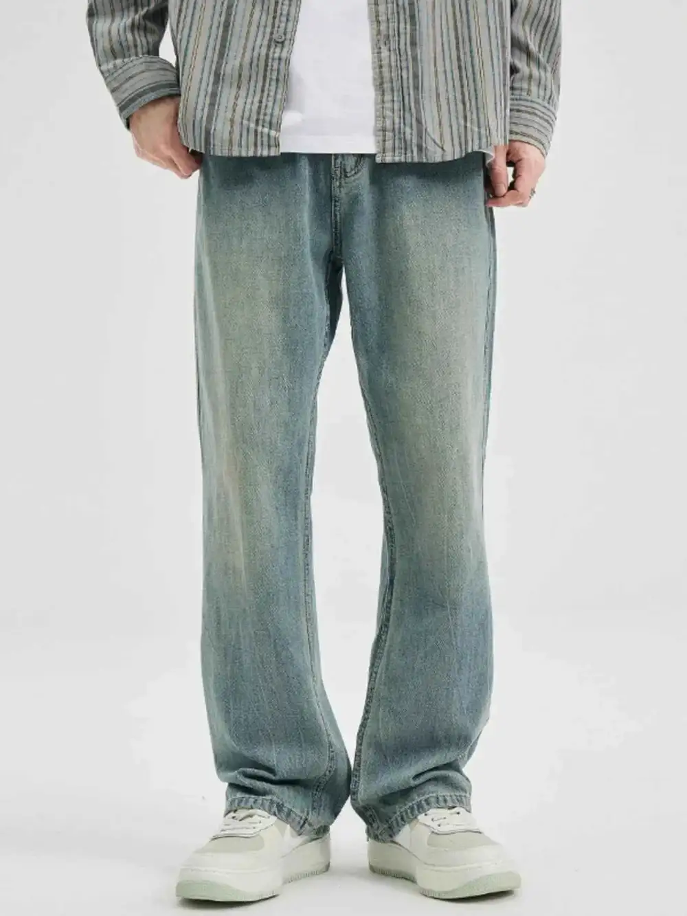 Easywear Washed Wide Leg Jeans