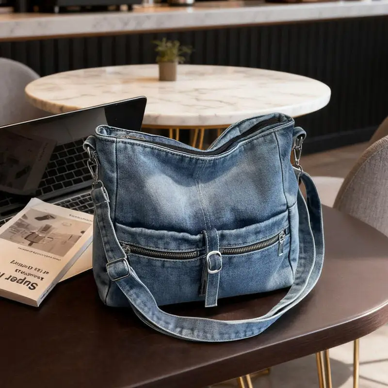 Denim Bucket Casual Shoulder Bag