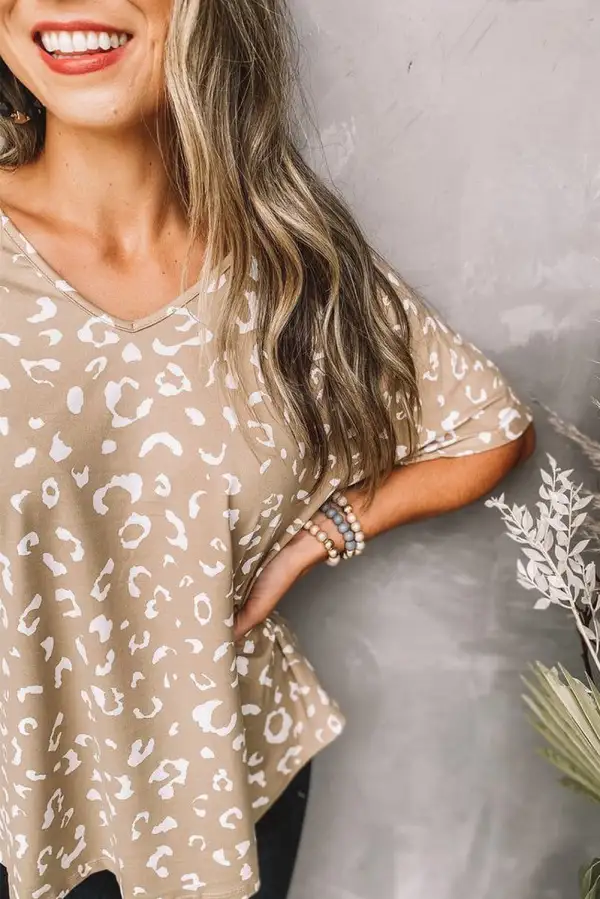 Leopard Spots Print Loose T