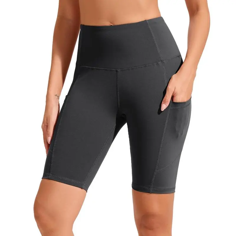 Women's High Waist Biker Shorts with Pockets – Plus Size, 5