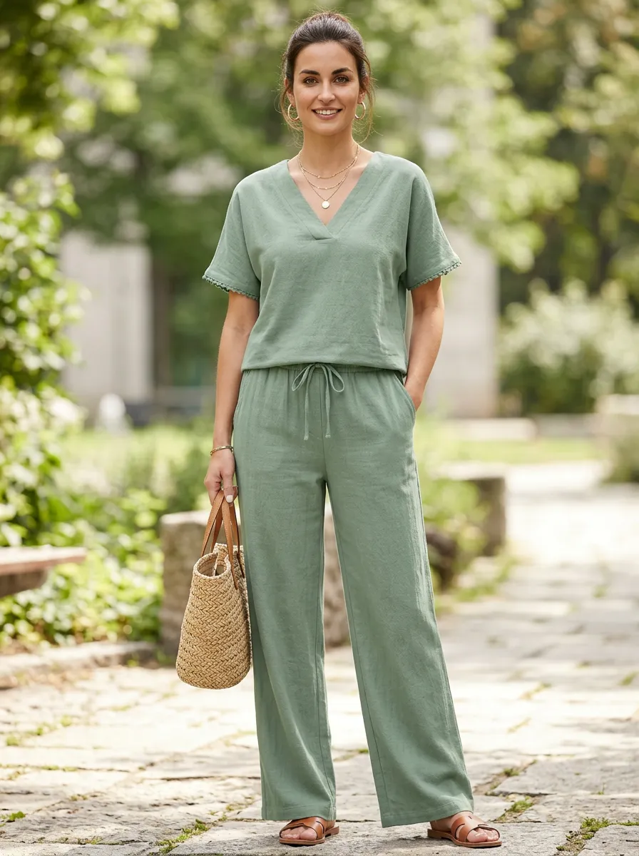 Versatile Women's V-Neck Shirt