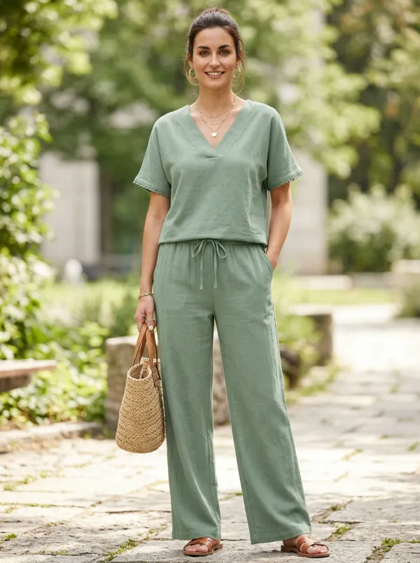 Versatile Women's V-Neck Shirt