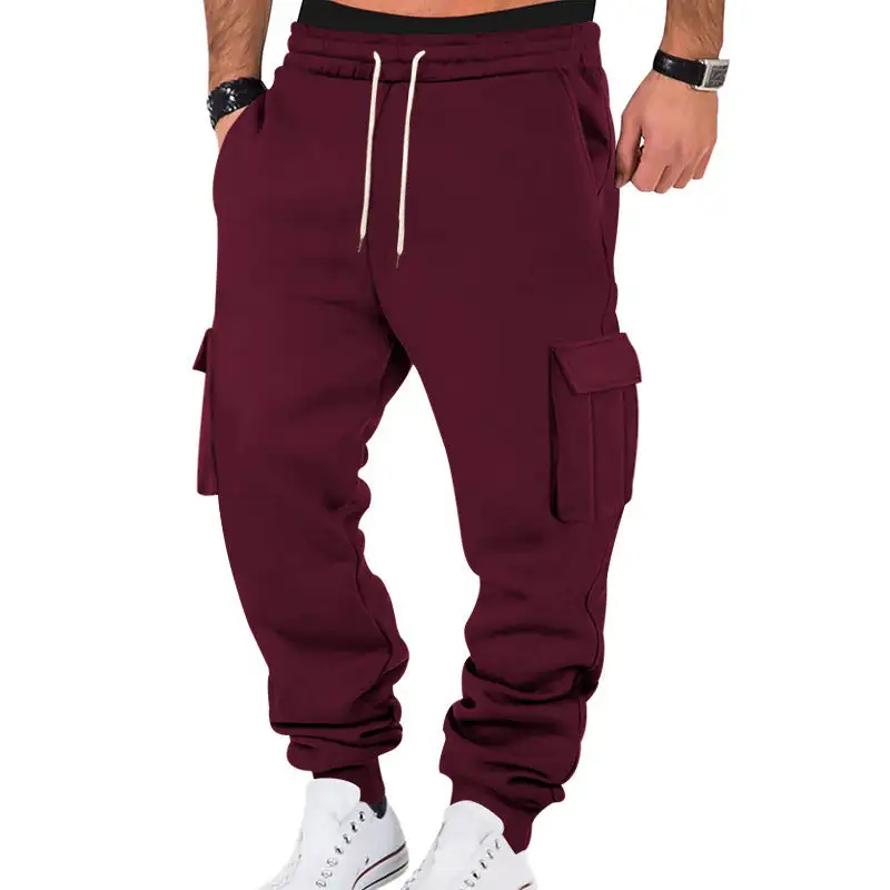 Men's Casual Cargo Waistband Pockets Cargo Pants Utility Fit