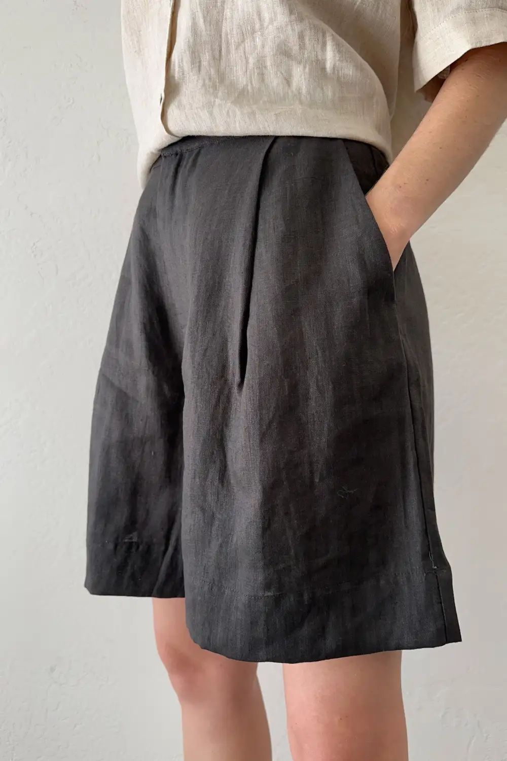 Smooth Fit Soft Linen Blend Shorts
