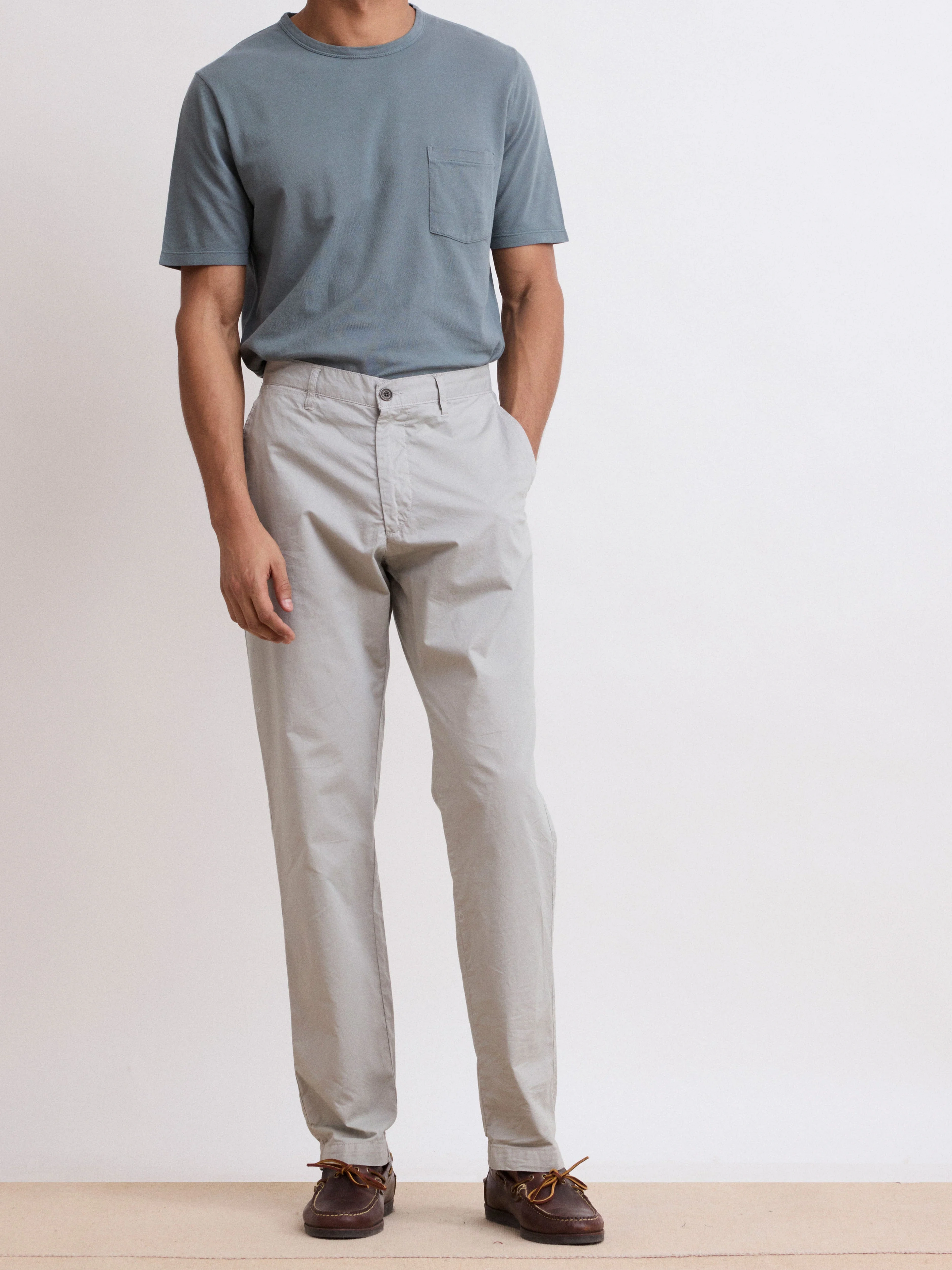 Casual Style Men's Grey Light Chino Pants