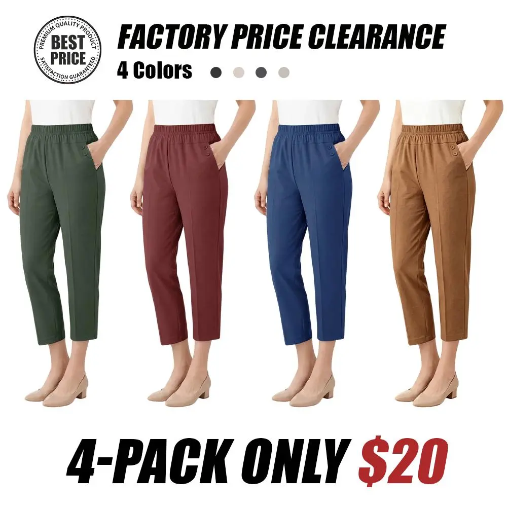 Ultra-Stretch High-Waist Pull-on Utility Capri Pants