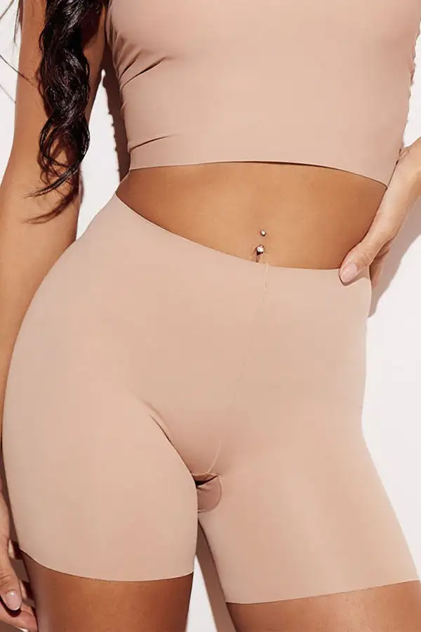 Raw-Edge Laser-Cut Seamless Panty Short
