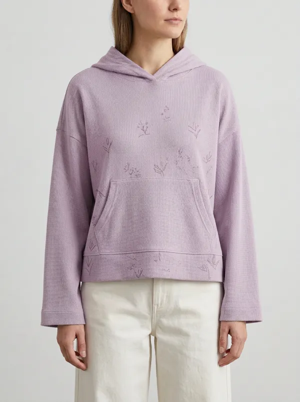 Women's Botanical Line Art Nature Inspired Graphic Hoodie