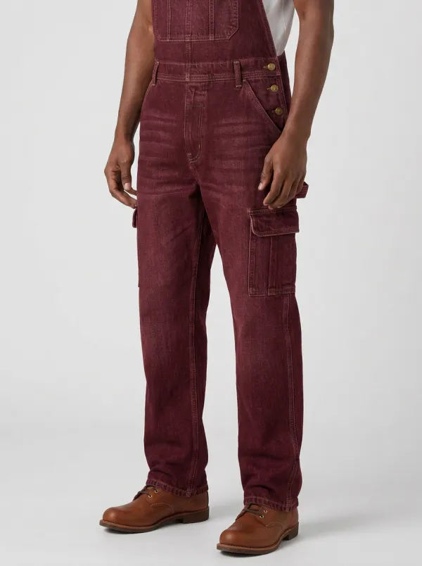 Men's Casual Workwear Denim Cargo Bib Overalls