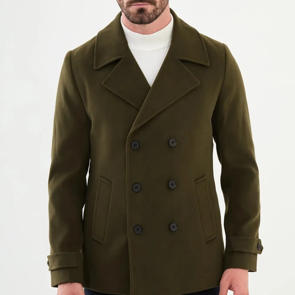 Classic Slim Fit Wool Tailored Coat