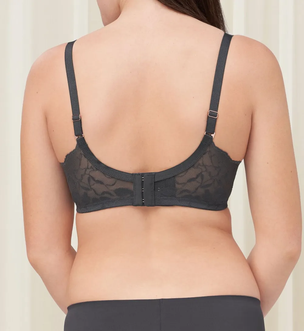 Women's Refined-Fit Wired Balconette Padded Side-Support Lace Bra