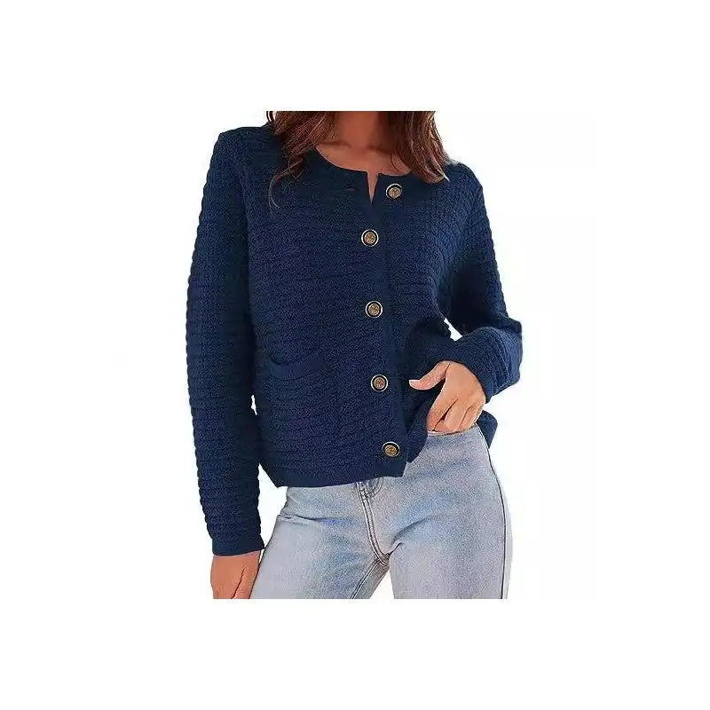 Women's Knit Round-Neck Cardigan