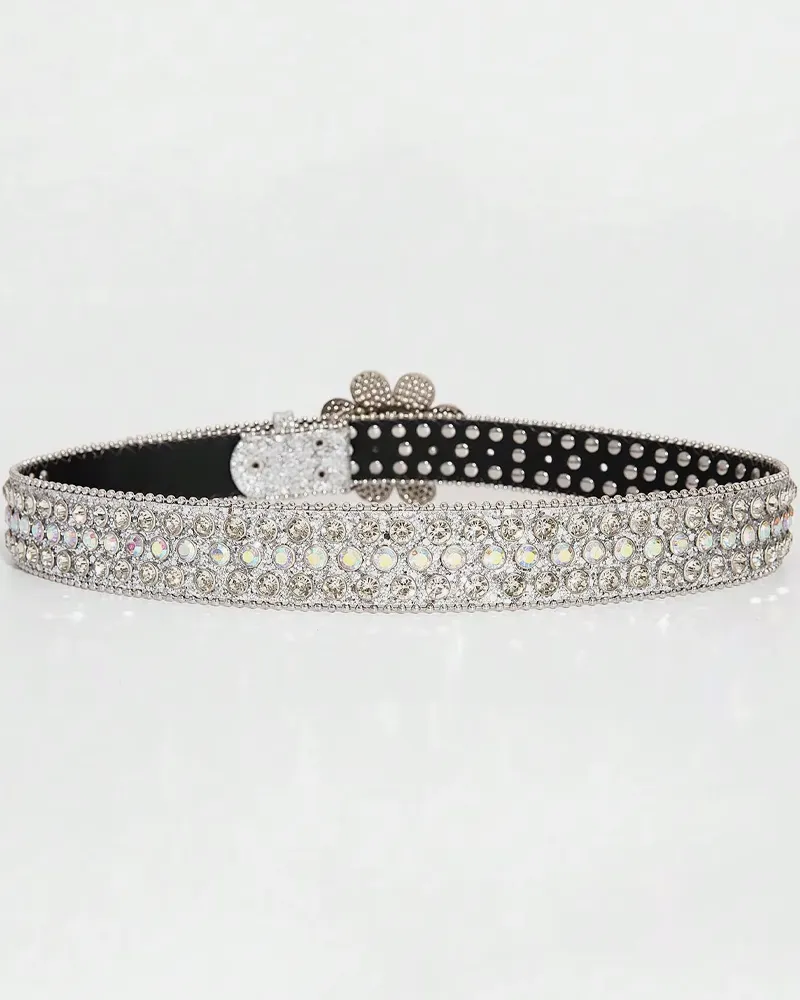Casual Rhinestone Accent Women's Belt