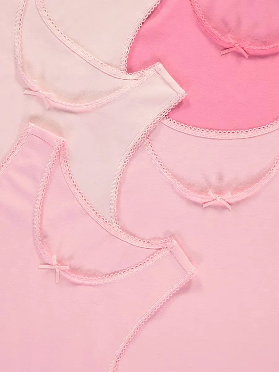 Pink Cotton Vests 5 Pack