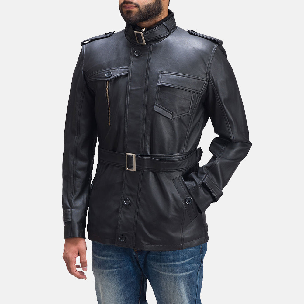 Men's Classic Rugged Leather Jacket
