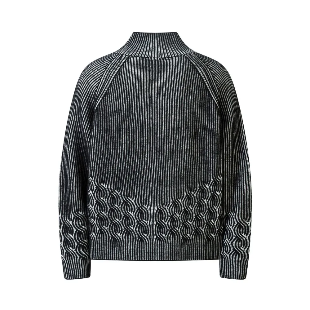 Vintage Striped Knit Cardigan