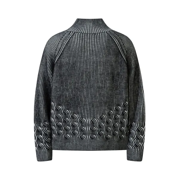 Vintage Striped Knit Cardigan
