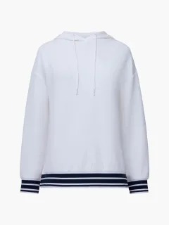 Designer Hooded Striped Sweatshirt