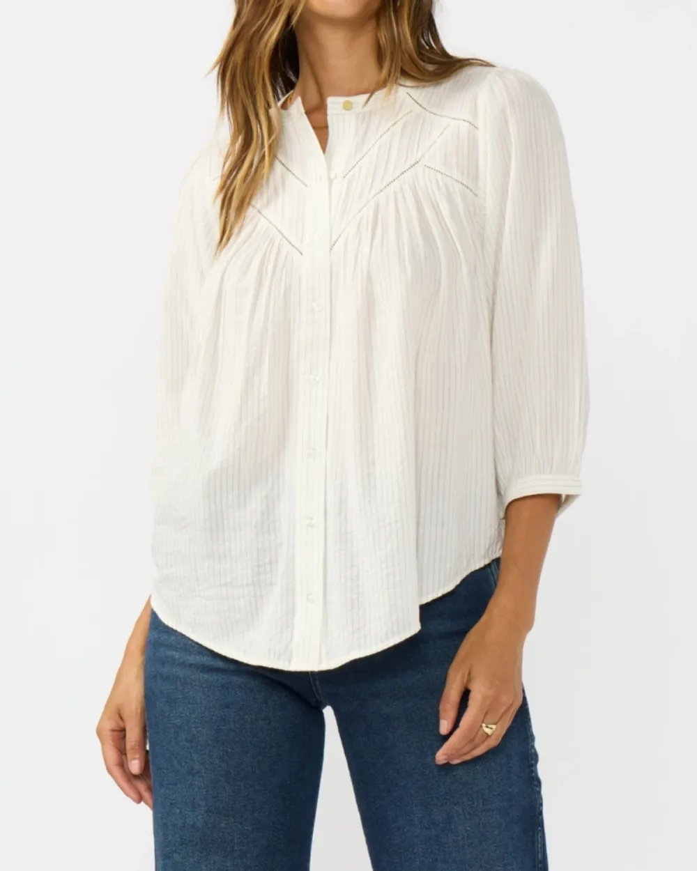 Pintuck Pinstripe Blouse