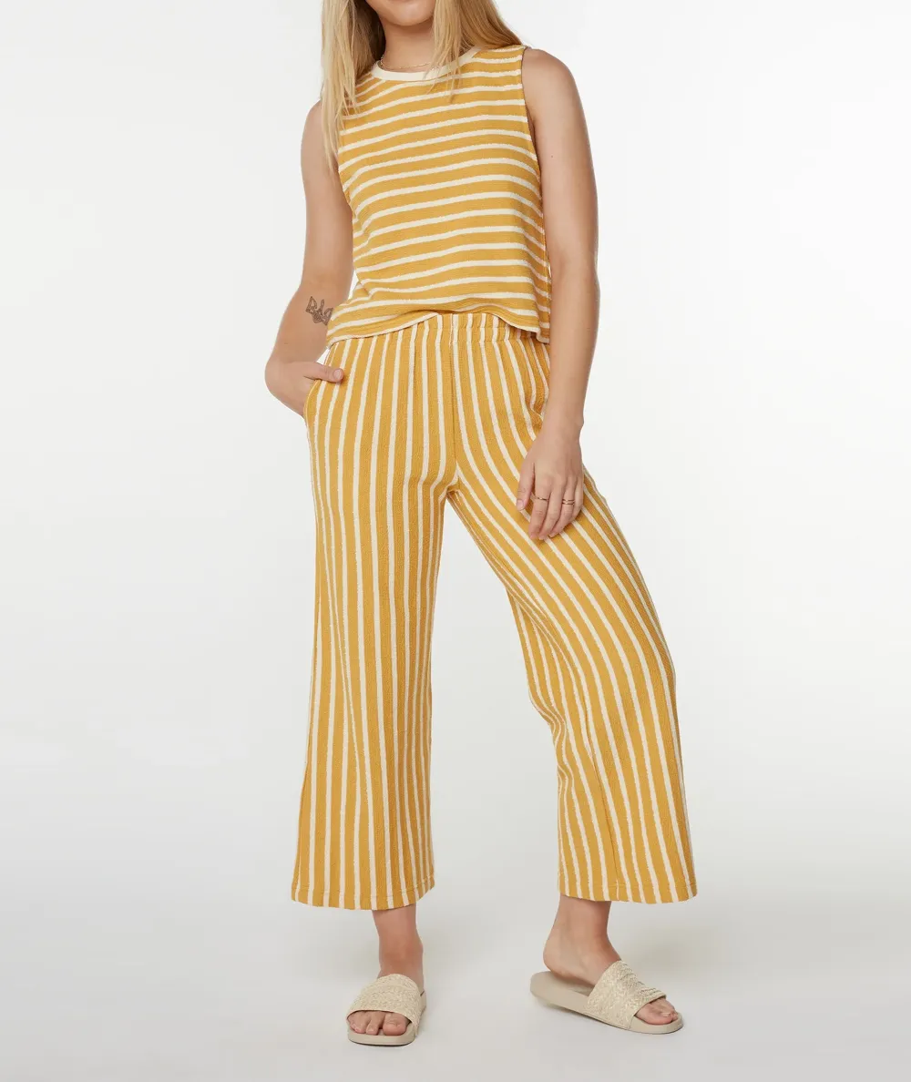 Jacquard Dye-Striped Nine-Inch Pants