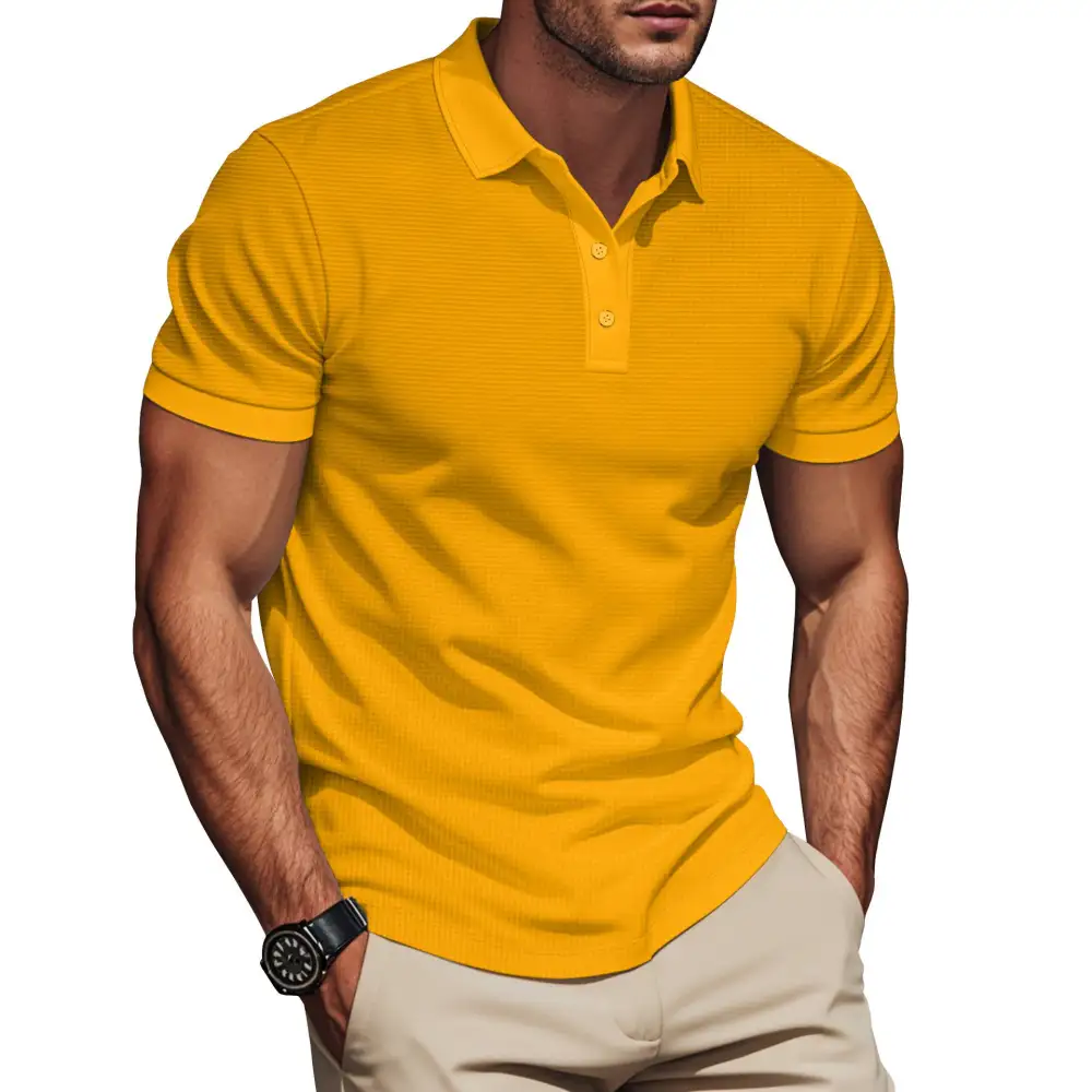 Ribbed Slim Fit Fitted Polo Shirt