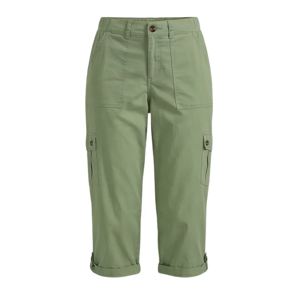 Comfortable Stretch Capri with Pockets Pants