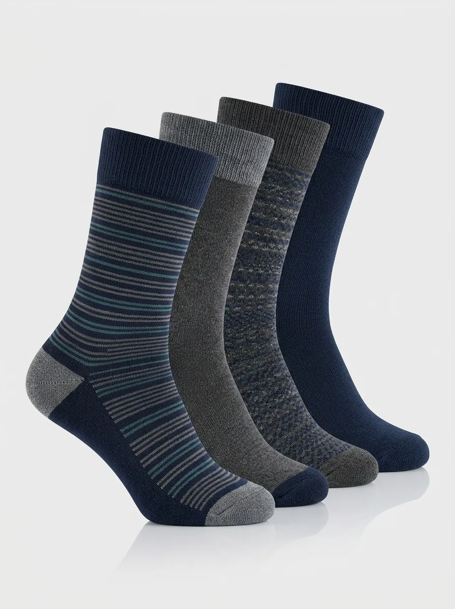 Trail-Inspired Men's Four-Pair Long Socks