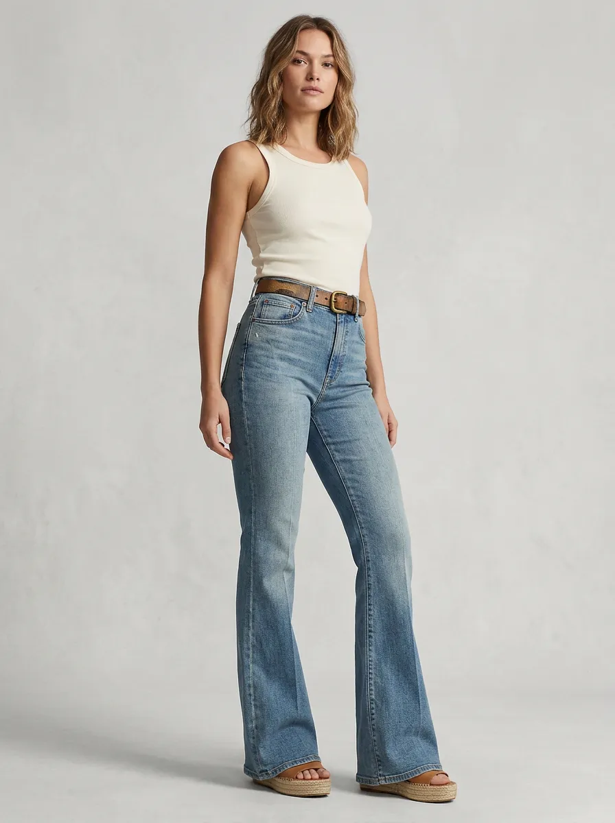 Relaxed High-Waist Women's High-Waist Stretch Flare Jeans