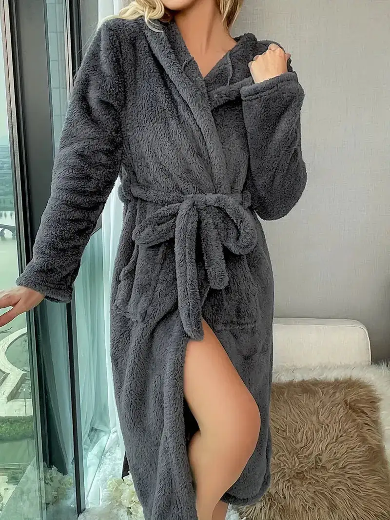 Classic Hooded Fleece Robe