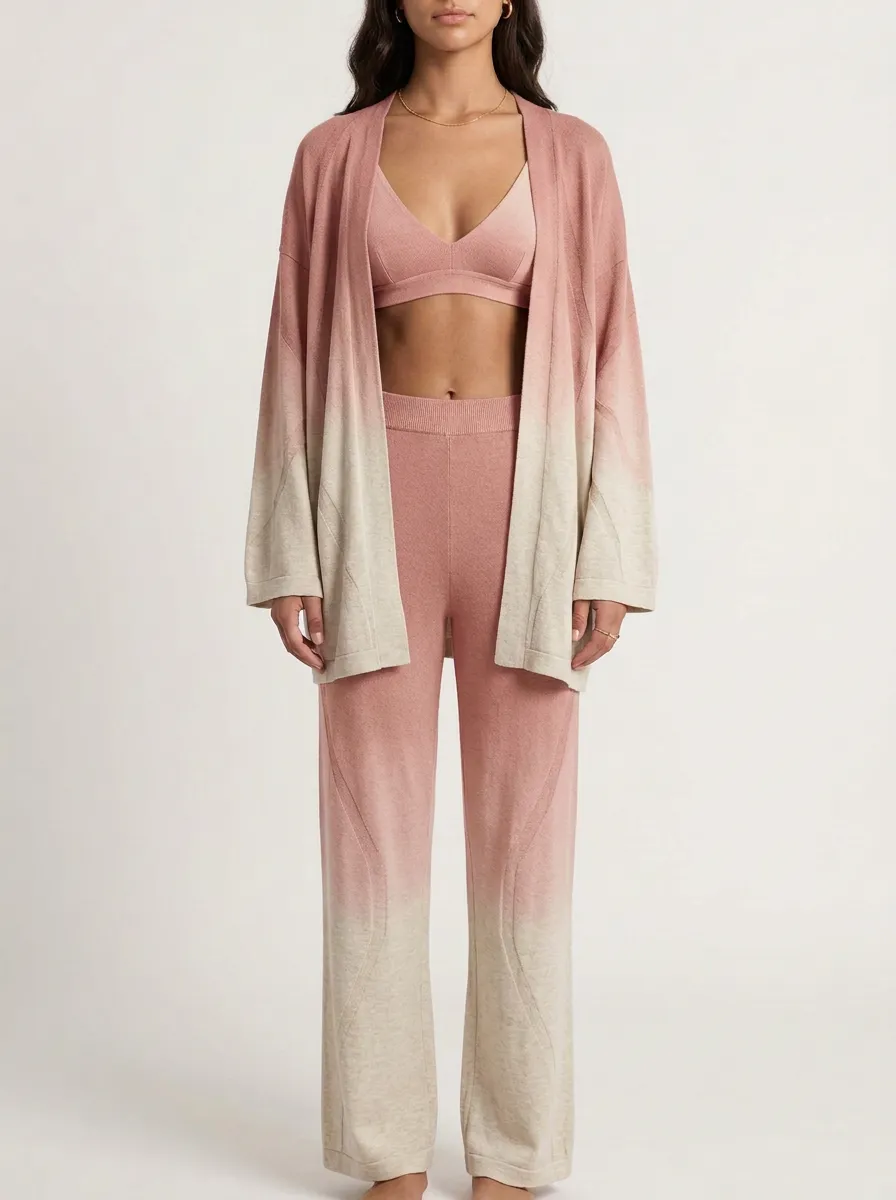 Ombre Cardigan Lounge Set