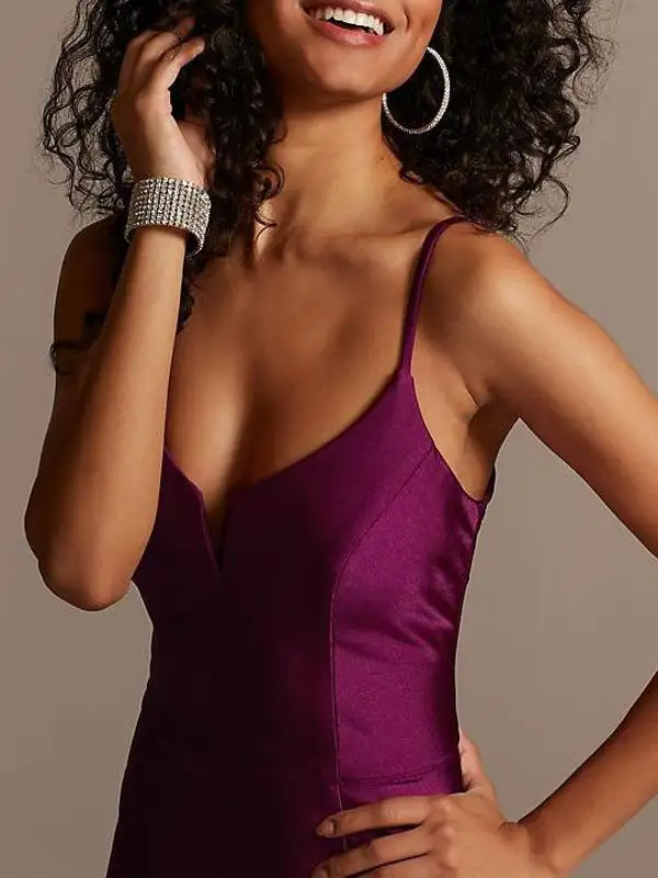 Satin Sheath Bridesmaid Dress