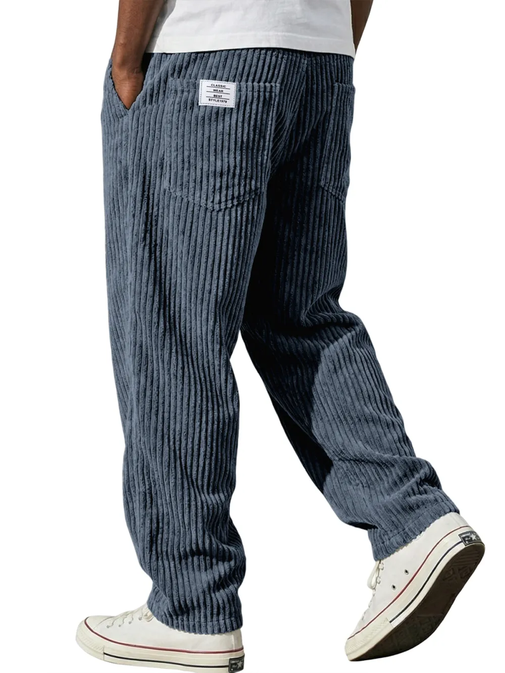 Relaxed Corduroy Seamed Detail Trousers