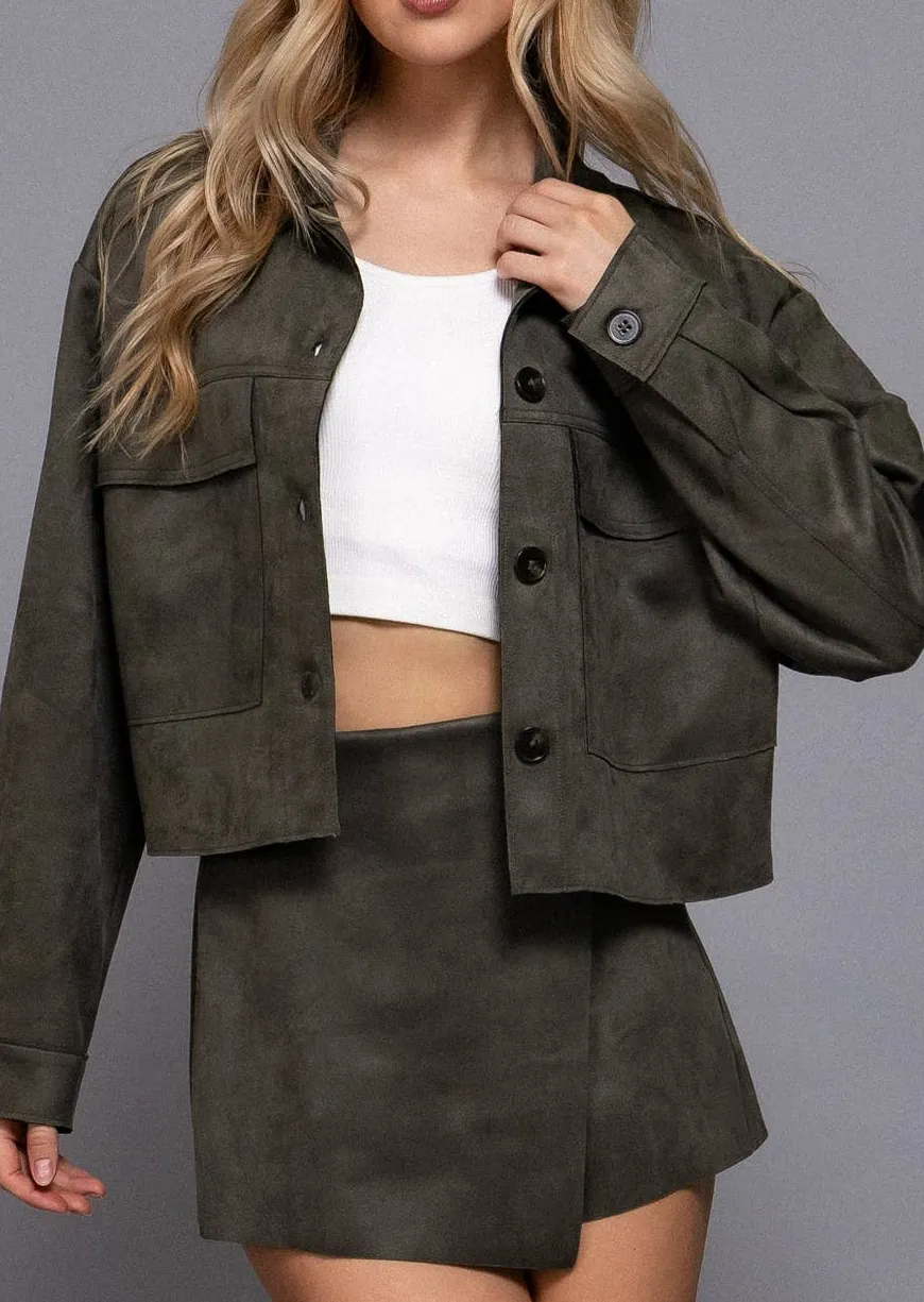 Women’s Faux Suede Short Jacket