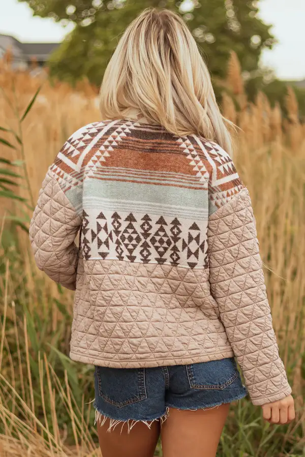 Women's Aztec Quilted Patchwork Western Fashion Jacket