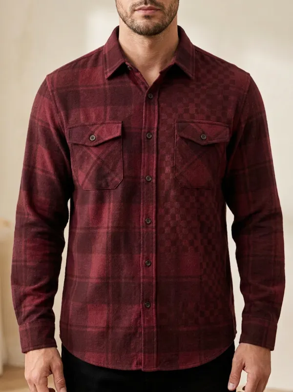 Heritage Flap Pocket Button Cuff Plaid Shirt