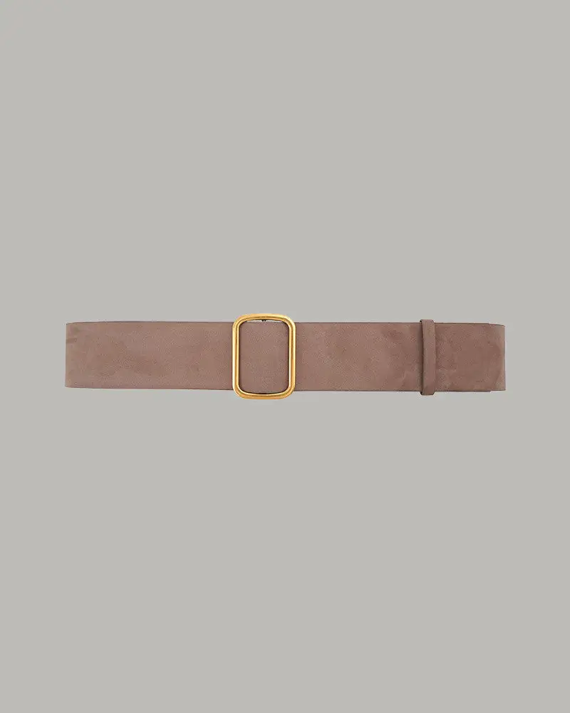 Rounded Buckle Casual Belt