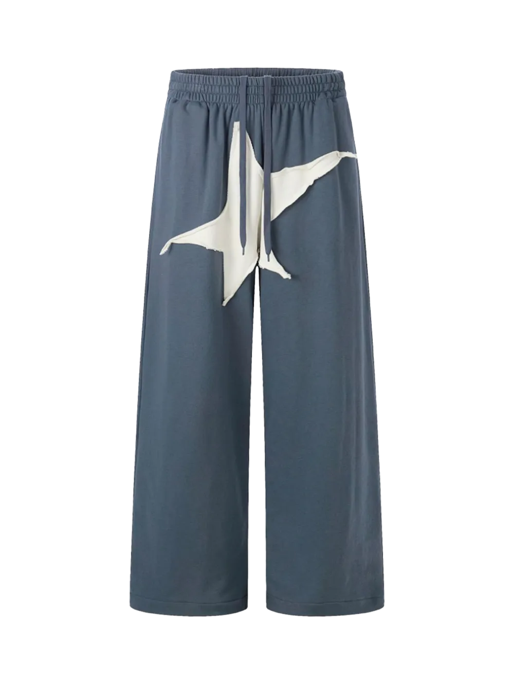Wide-Leg Star-Graphic Jeans