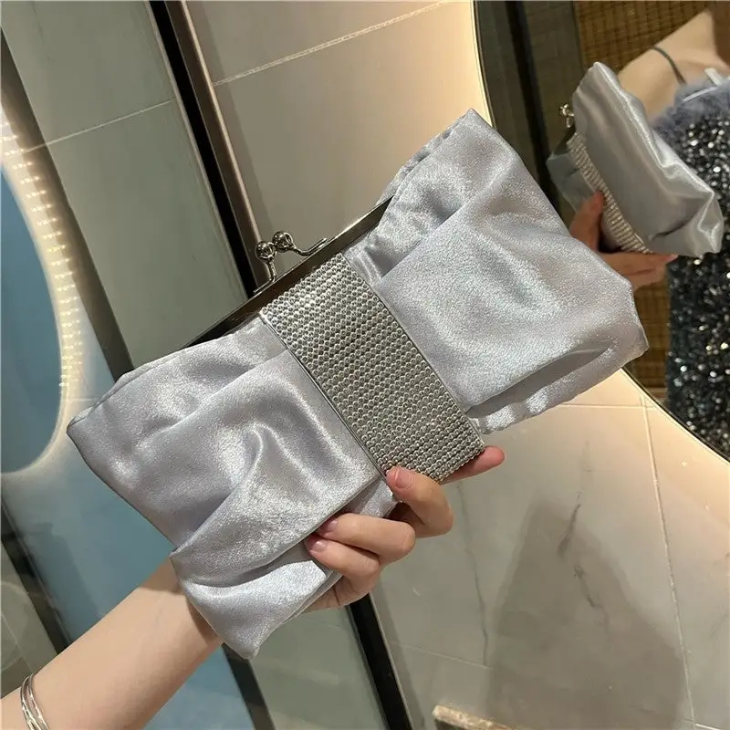 Rhinestone Bow Evening Clutch