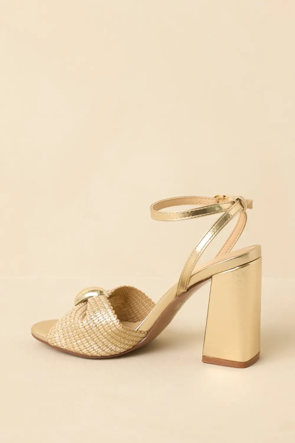 Woven Block Heel Heels