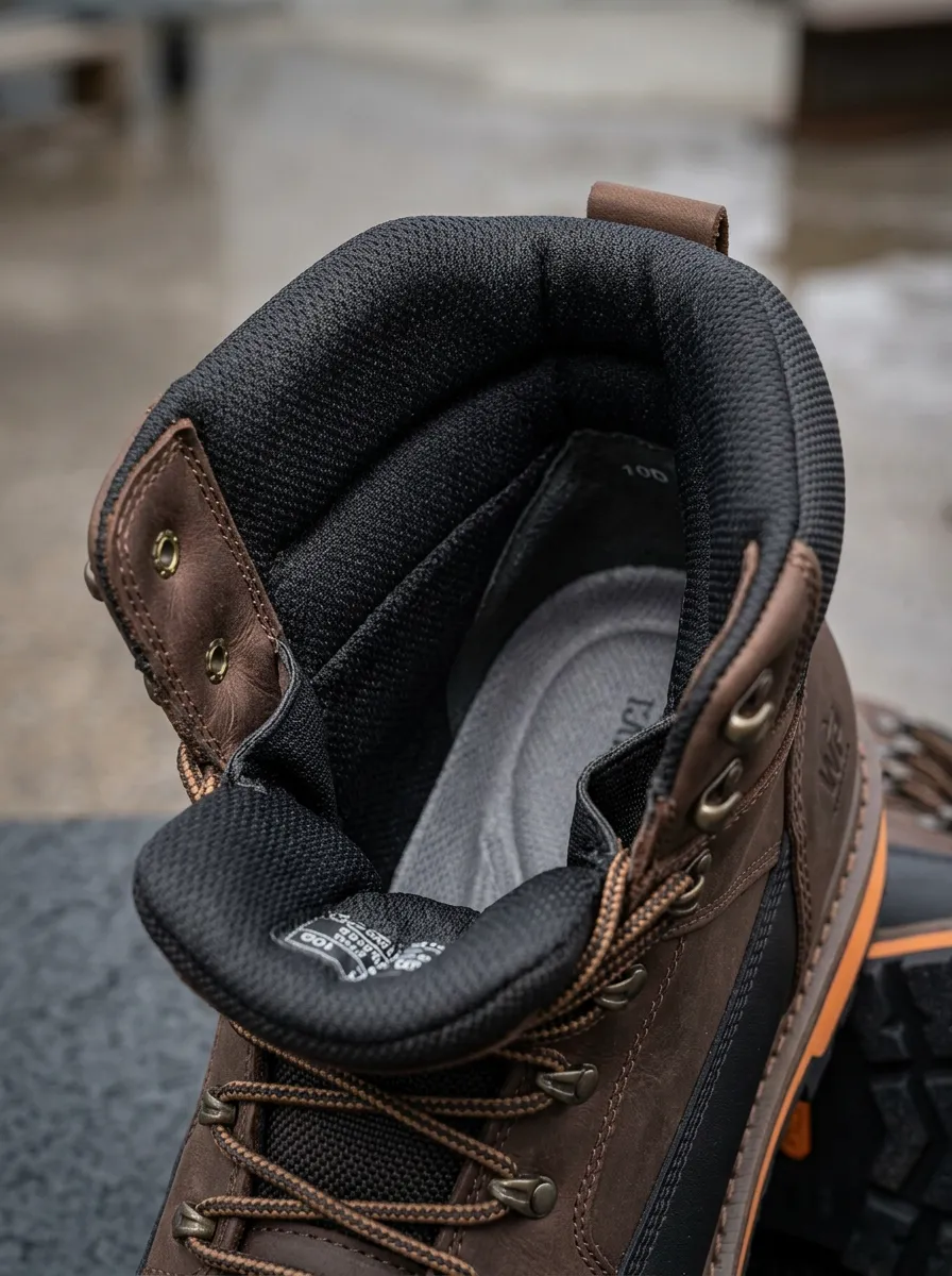 All-Terrain-Look Leather-Look Workwear Men's Waterproof Work Boots
