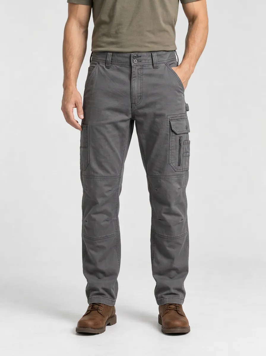 Men's Dependable Flexible Waist Multi-Pocket Work Pants