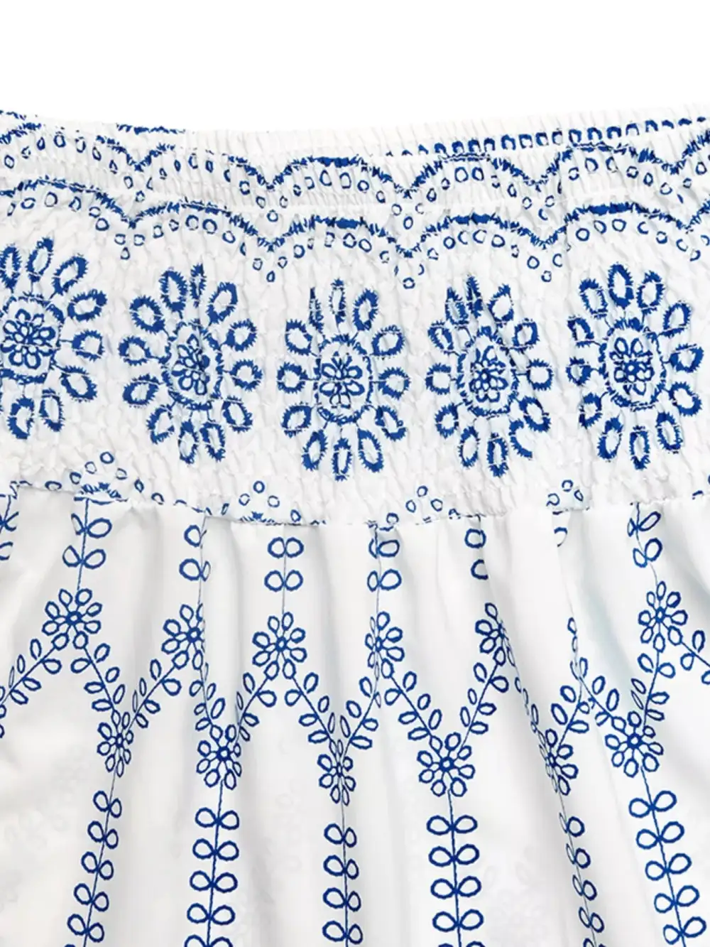 Chic Smocked Printed Skirt