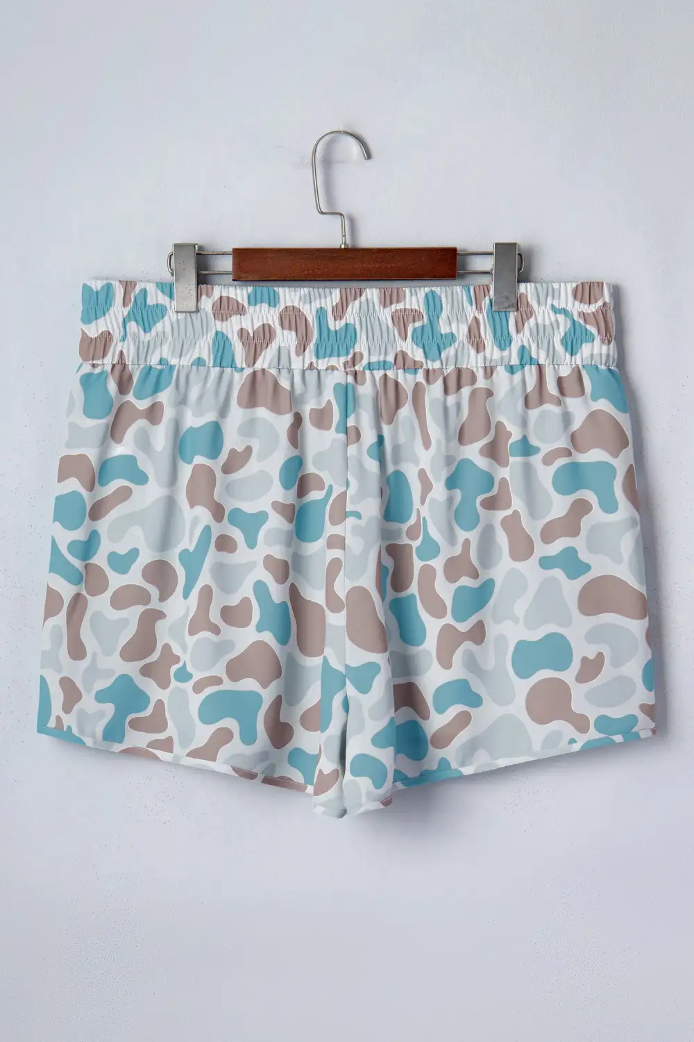 Multicolour Plus Size Camouflage Elastic Waist