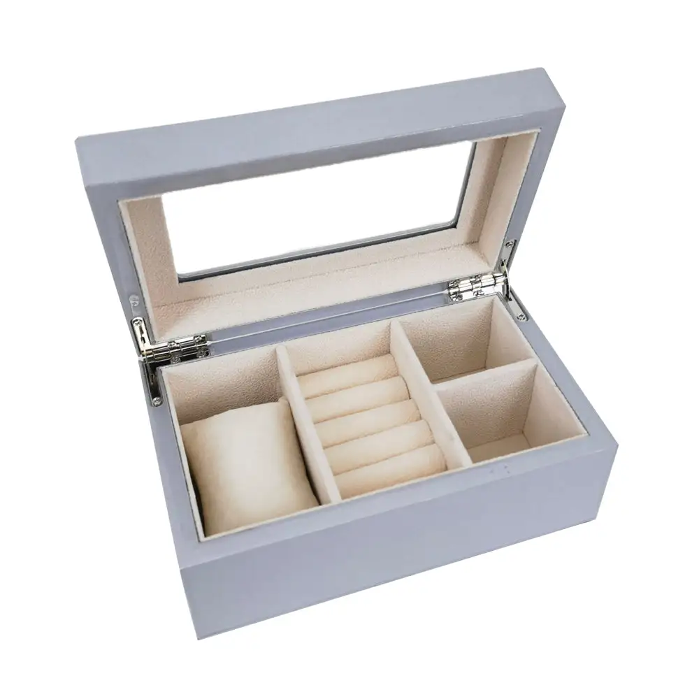 Drawer Glass Top Jewelry Box