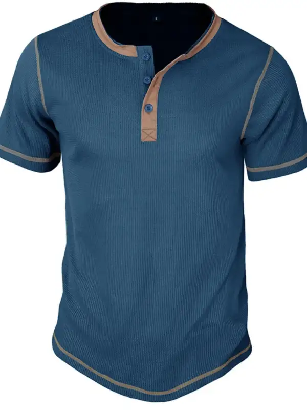 Clean Contrast Detail Collared Polo Shirt