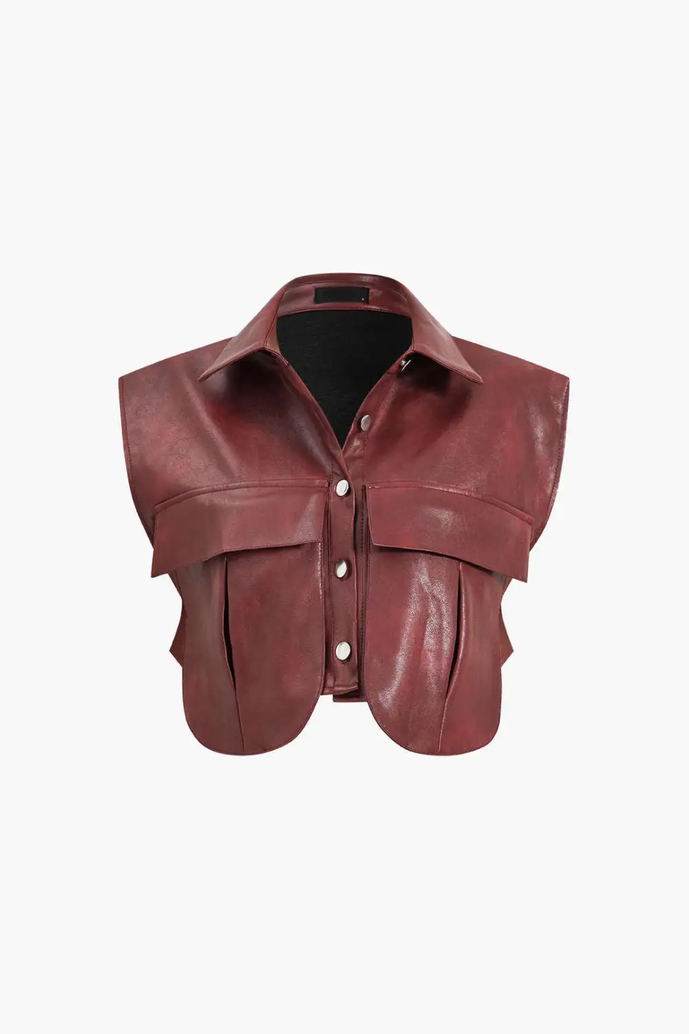 Faux Leather Sleeveless Top