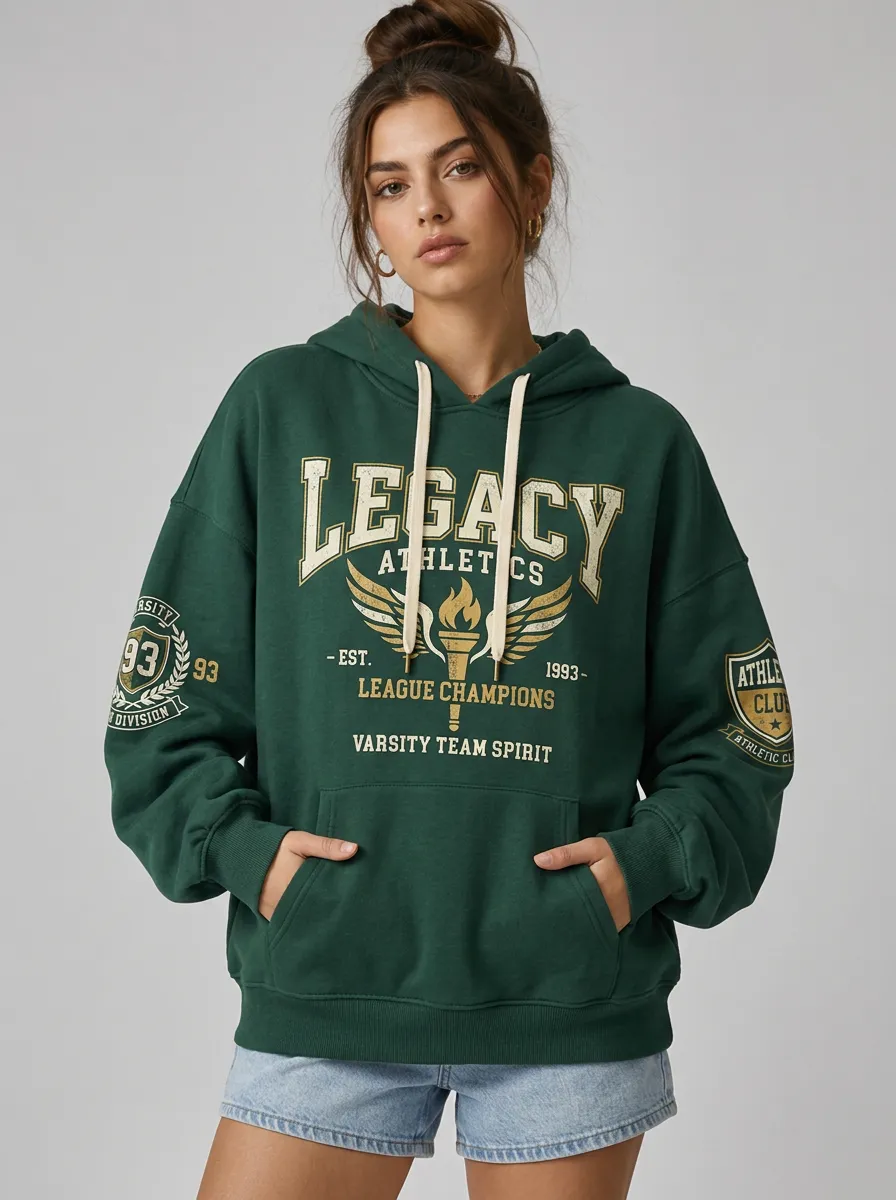 Women's Varsity Sports Legacy Torch Printed Hoodie