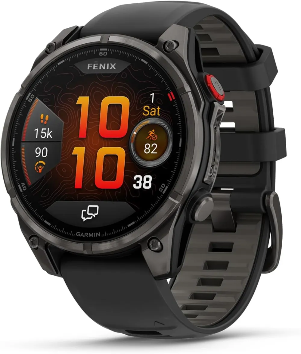 Garmin fēnix® 8 Pro, 51mm, Sapphire, DLC Titanium, Black/Pebble Gray